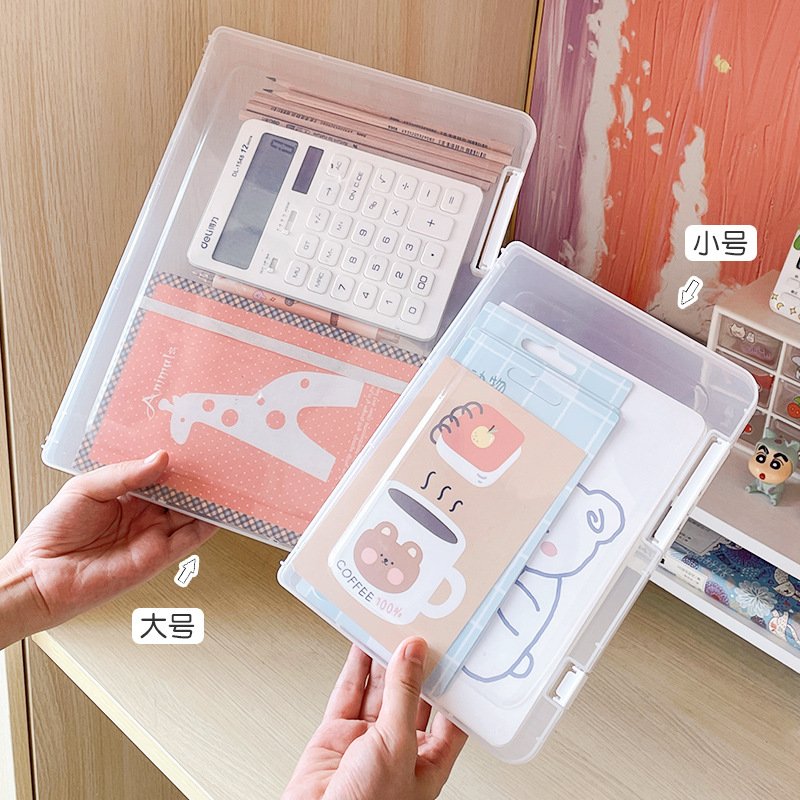 Wholesale A4 Paper Storage Box For School Student Office Document File Folder Desktop Classification Storage Box