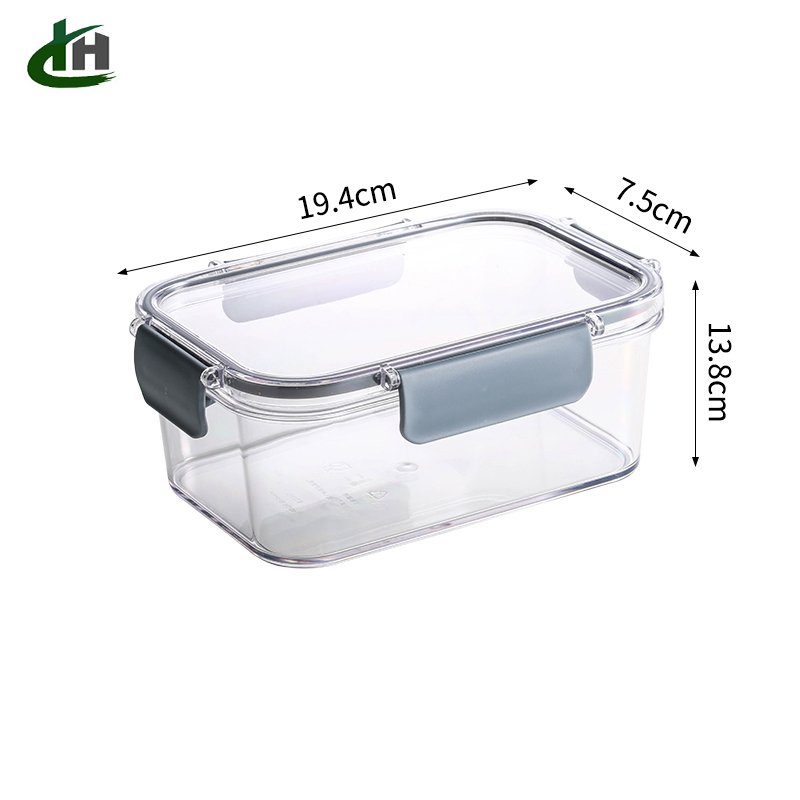 The new kitchen refrigerator fresh-keeping box lunch box sealed fruit and vegetable storage lunch box separated