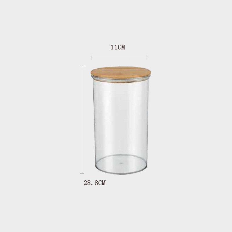 Borosilicate Glass Food Storage Jar Stackable Storage Glass Jars Container Sealed Jars With Bamboo Lid