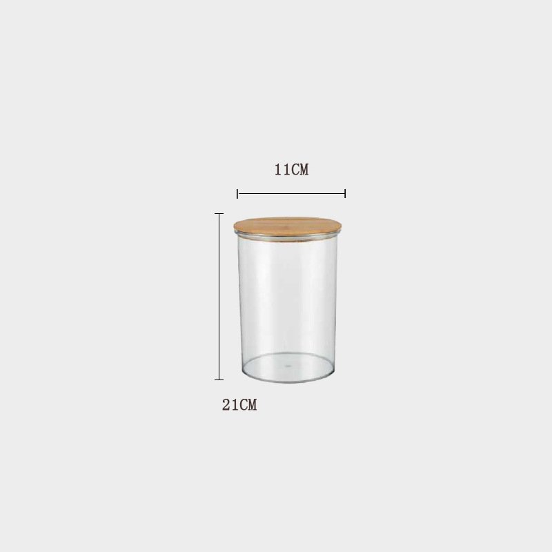 Borosilicate Glass Food Storage Jar Stackable Storage Glass Jars Container Sealed Jars With Bamboo Lid