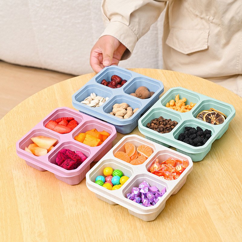 4-in-1 High Borosil Food Storage Containers Modern Transparent Lids Thermal Snack Box Meal Prep Party Customizable 3L Capacity
