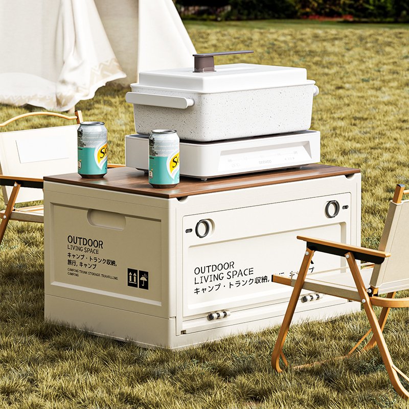 Multifunction plastic outdoor storage box portable folding camping storage box plastic storage boxes & bins