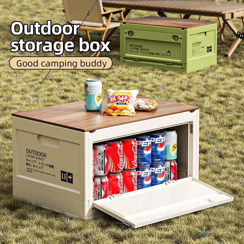 Multifunction plastic outdoor storage box portable folding camping storage box plastic storage boxes & bins