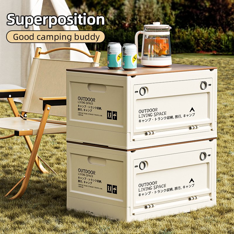 Multifunction plastic outdoor storage box portable folding camping storage box plastic storage boxes & bins
