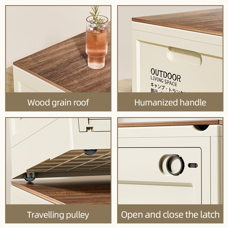 Multifunction plastic outdoor storage box portable folding camping storage box plastic storage boxes & bins