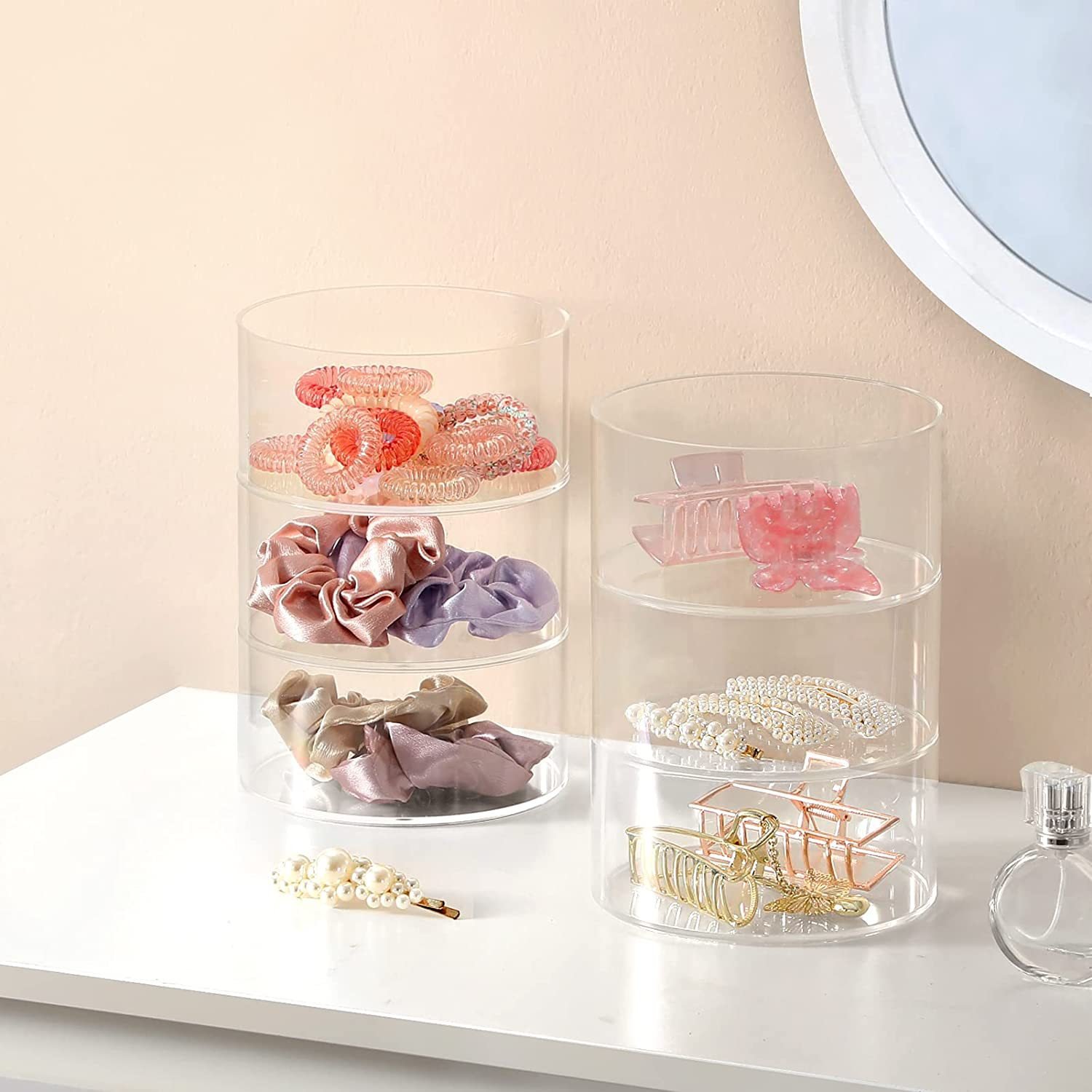 Premium Acrylic Belt Organizer Multi-functional Storage for Belts Jewelry Makeup & Hair Accessories Storage Box Plastic CLASSIC
