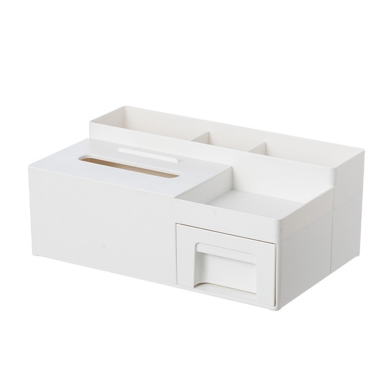 Nordic multifunctional storage box white drawer-type stationery organizer desktop storage napkin box