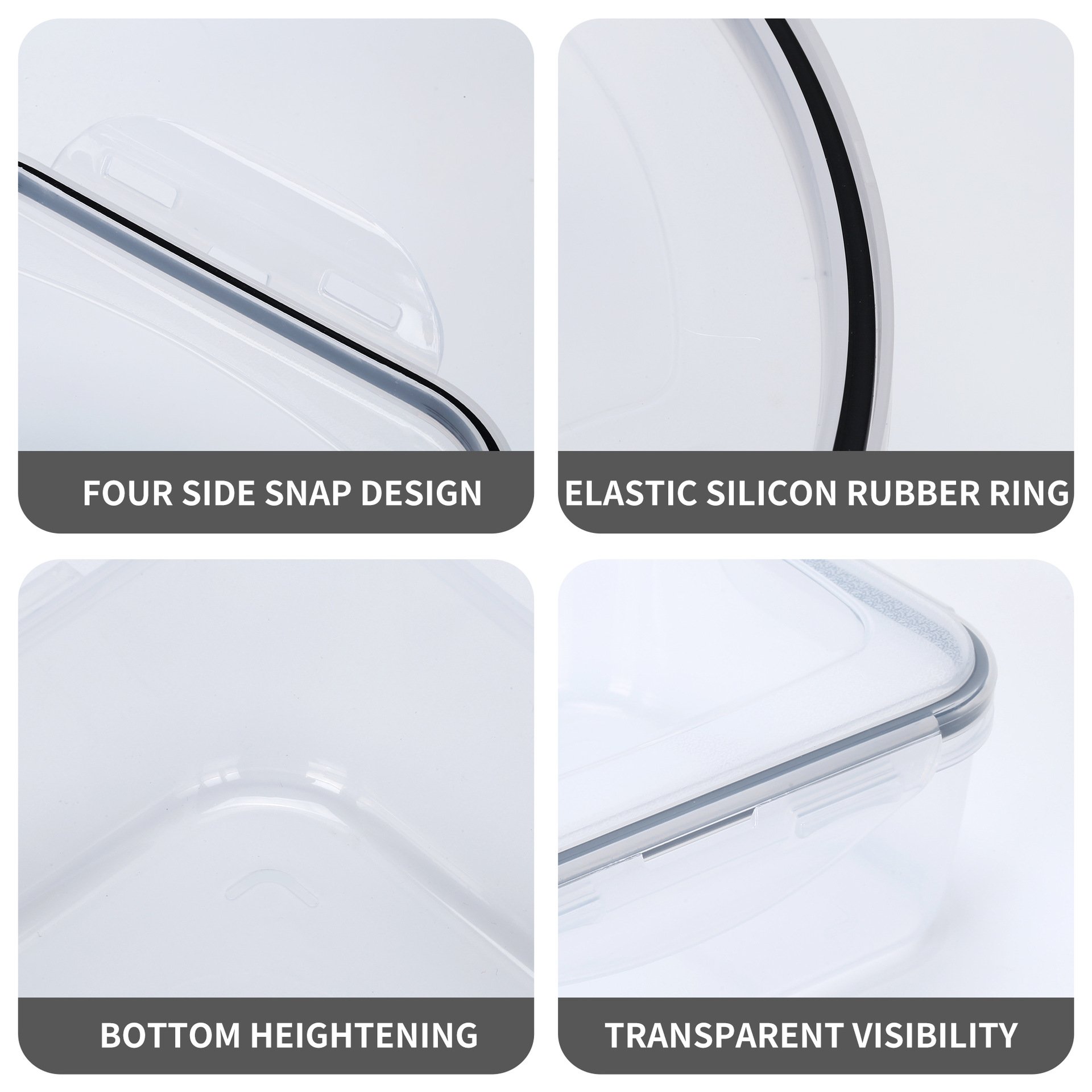 High quality sales 16 pcs set Of Airtight Clear plastic crisper Food Storage Container