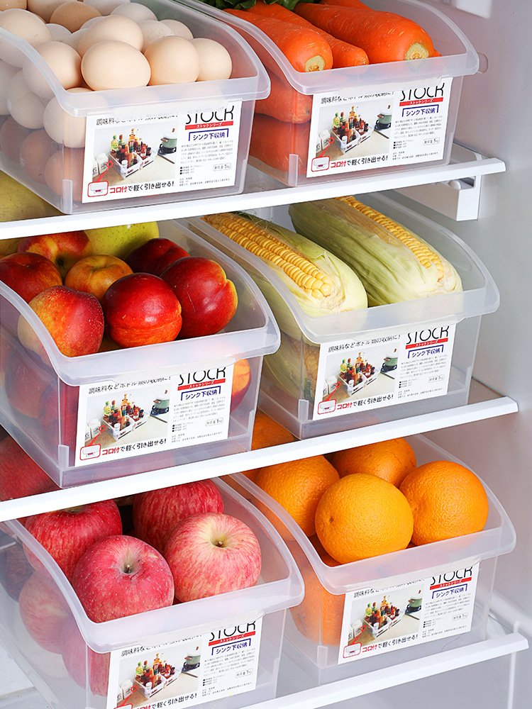 Drawer Refrigerator Food Box Kitchen Fruit Vegetable Egg Box Refrigerated Preservation Food Grade Storage Box
