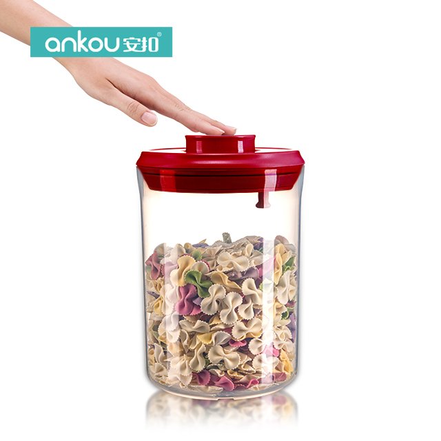Wholesale Clear Air-tight BPA Free Durable Plastic With White Lids / Clear Cereal Food Storage Container Set