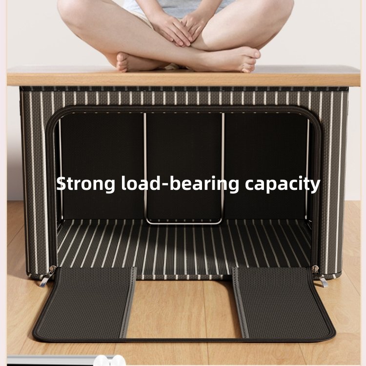 Large Foldable Oxford Cloth Storage Organizer Square Wardrobe Steel Frame Home Storage Organization Clothes Storage Box
