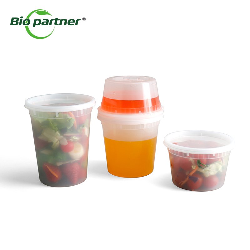 OEM Logo Transparent Pp Food Storage Containers Fruit Vegetable Nuts Deli Container Disposable With Clear Lid