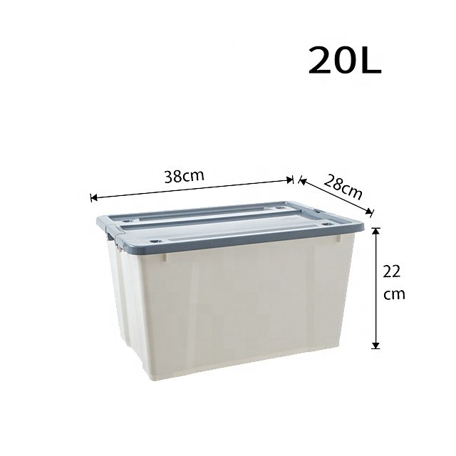 Large Capacity Large Size Box Plastic Storage Box Clear 56L With Tote Bag Clothes Toys Home Plastic Box