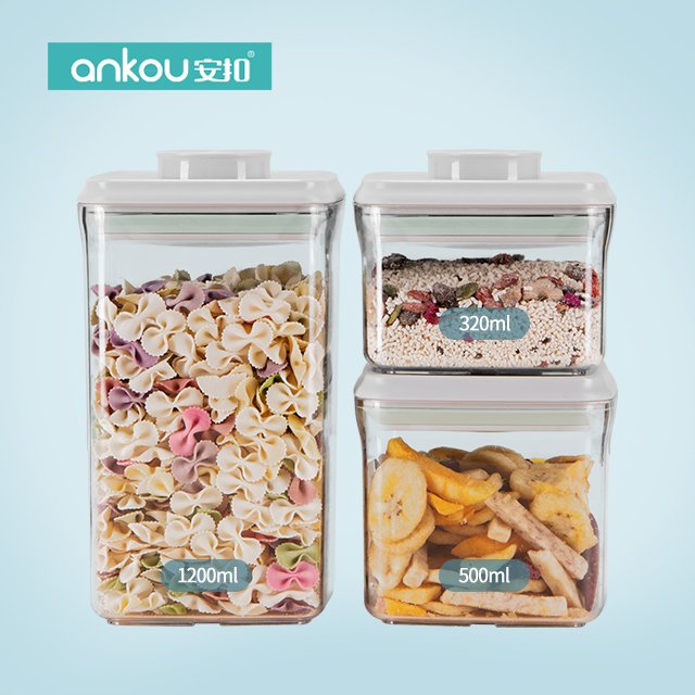 Airtight Food Storage Container Set Push Button Air Tight Container Contenedor hermetico con boton pulsador