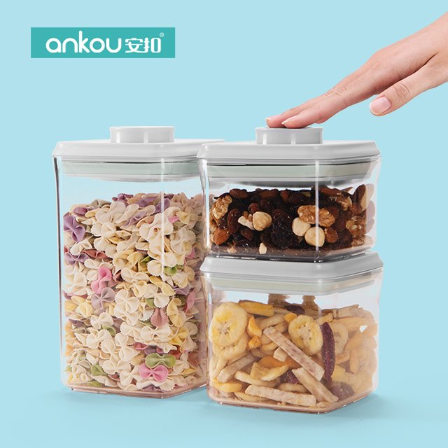 Airtight Food Storage Container Set Push Button Air Tight Container Contenedor hermetico con boton pulsador