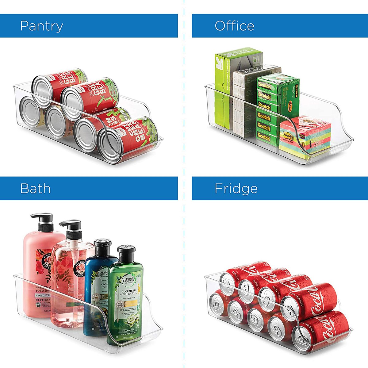 Bins Refrigerator Organizer Food Storage Bins Refrigerator Organizer Transparent Food Storage Box with Handles Pantry