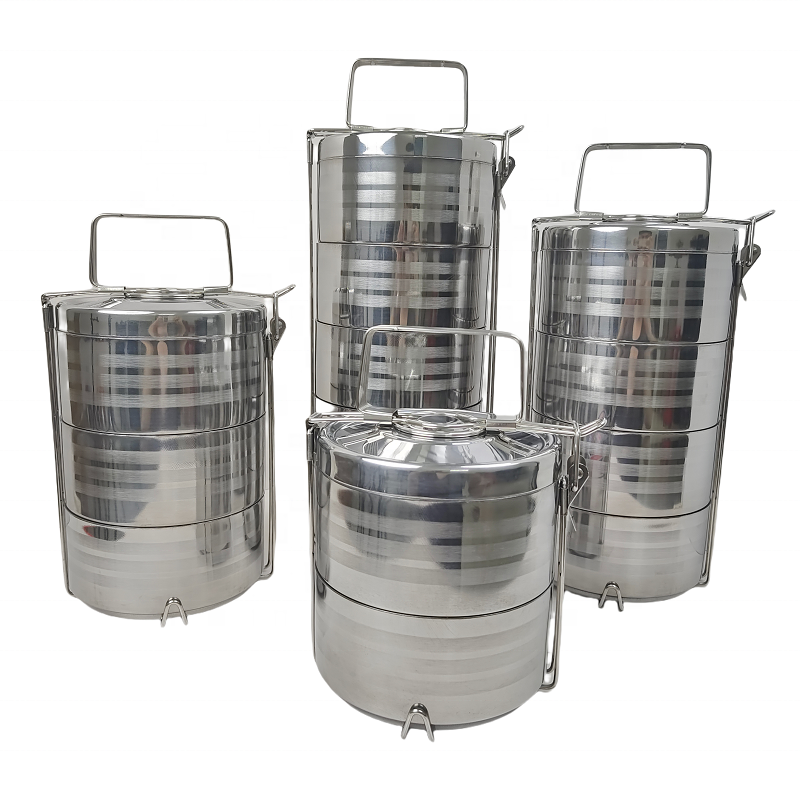 Market hot multi-gauge stainless steel multi-layer bento box Food storage box camping school