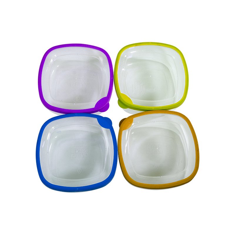 4pcs/set Sealed Crisper Set Plastic Moistureproof Rectangle Food Storage Box Kitchen Containers Food Storage Containers
