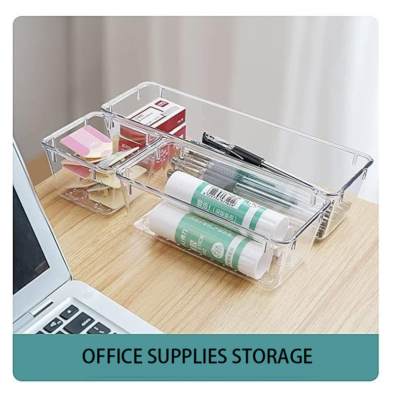 Rectangle Stackable Clear Plastic Storage Boxes for Home Kitchen Food Storage for Refrigerators