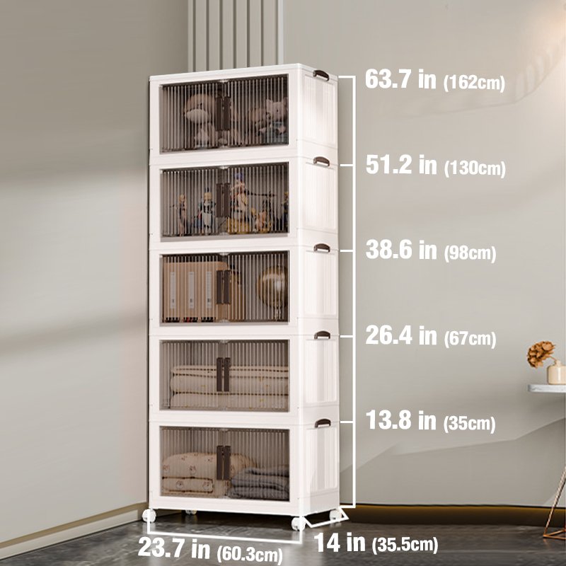 Kitchen Home Multi-Function Foldable Storage bins box Plastic Folding Children Toys Storage Cabinet Shoe Rack Cabinet