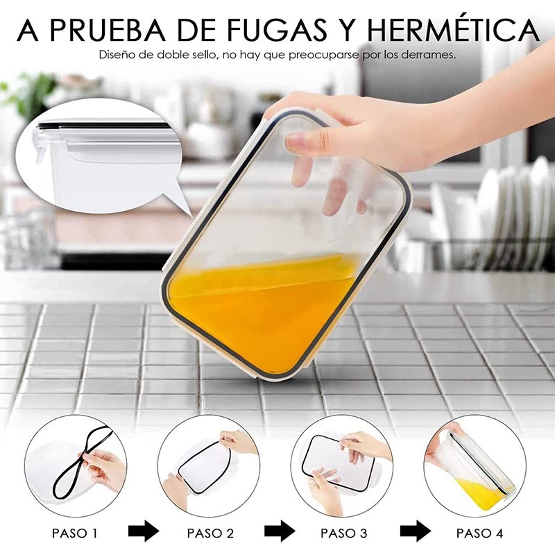12PCS Food Storage Containers With Sealed Lids BPA Free Easy Snap Lock Plastic Container Set For Kitchen Lunch Box