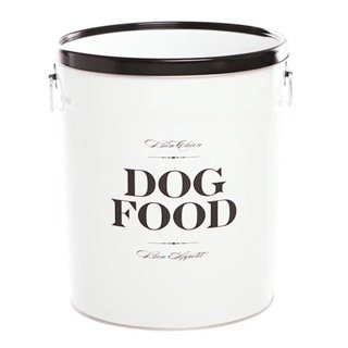 High Quality Handmade Metal Stainless Steel White Canister And Jars For Pets Food Storage With Lid
