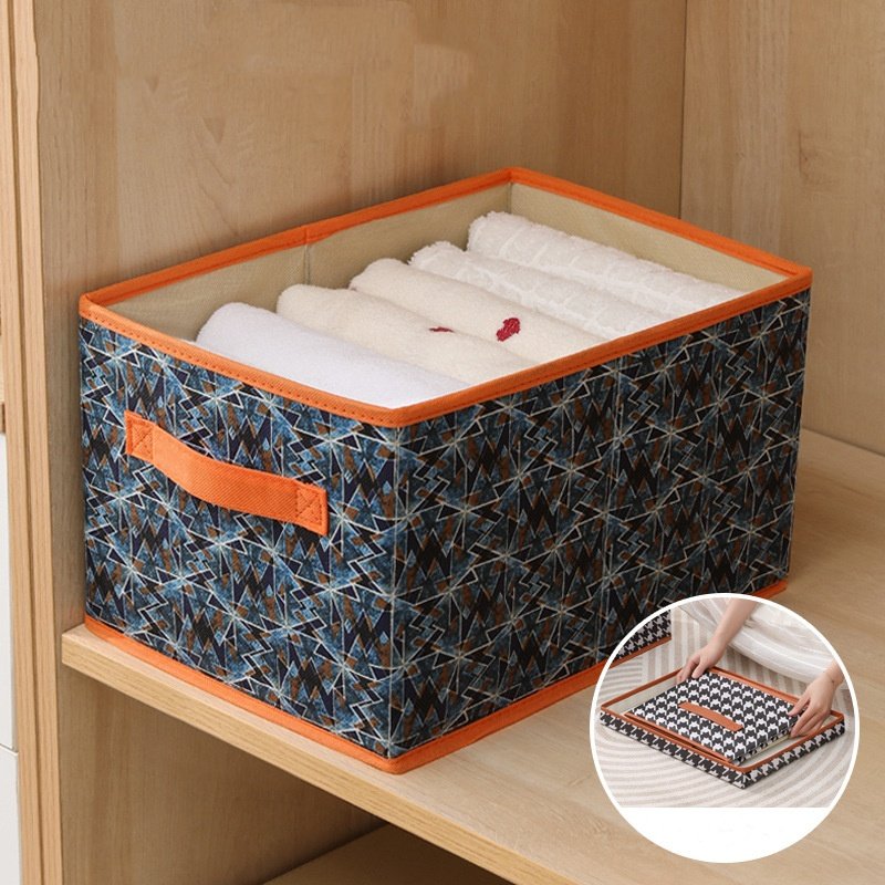 Closet Dresser Drawer Divider Organizer Basket Bins for Underwear Bras Simple Houseware Foldable Cloth Storage Box