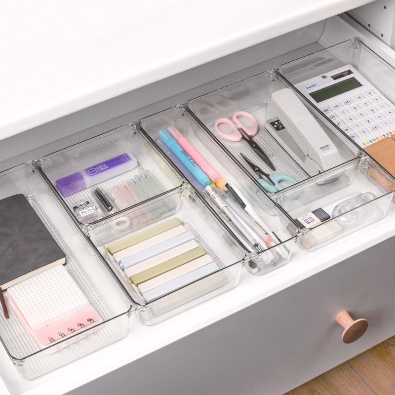 Amazon Plastic PET Kitchen Stackable Boxes Bins Refrigerator Drawer Fridge Organizer Food Storage Container
