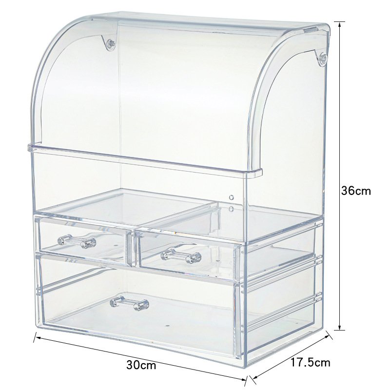 Nordic design cosmetic storage box white drawer skincare storage container for desktop dressers