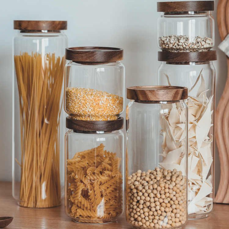 Wholesale Kitchen Transparent Sealed Cans Multi-Purpose Glass Storage Tanks