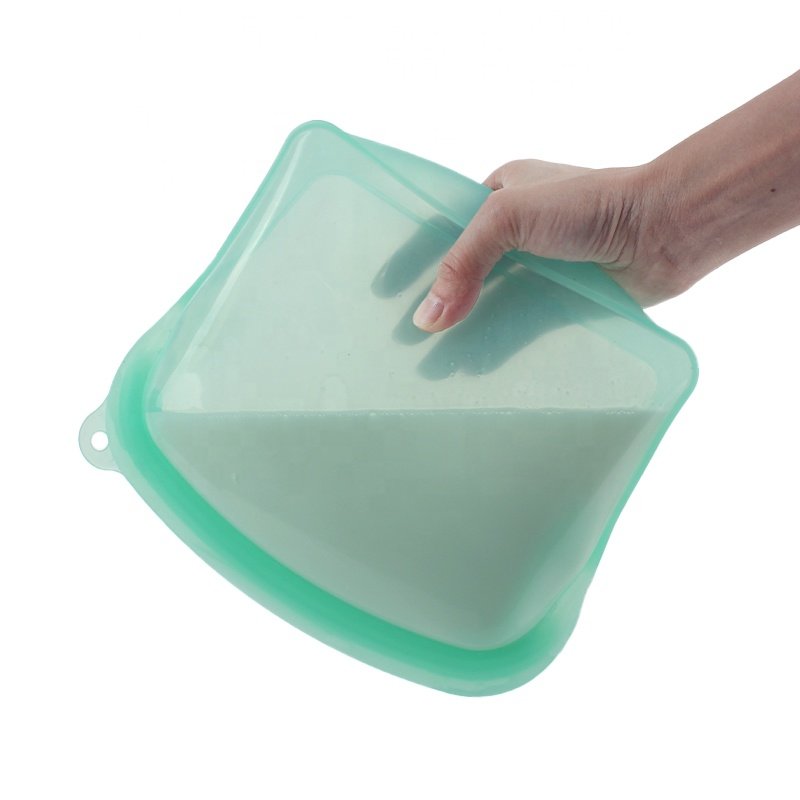 Customizable Microwave Safe Zip Lock Hermetic Airtight Reusable Silicone Food Storage Bag For Kitchen Vacuum