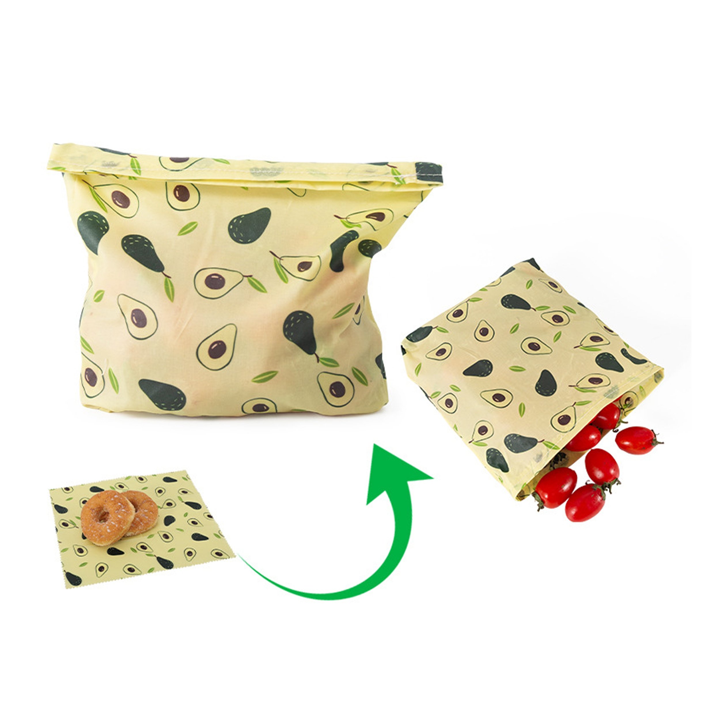 Waterproof Bag Beeswax Food Wrap Bag Organic Wax Wrap Reusable Storage Bags Food Grade Beeswax Fresh-keeping Cloth for Food