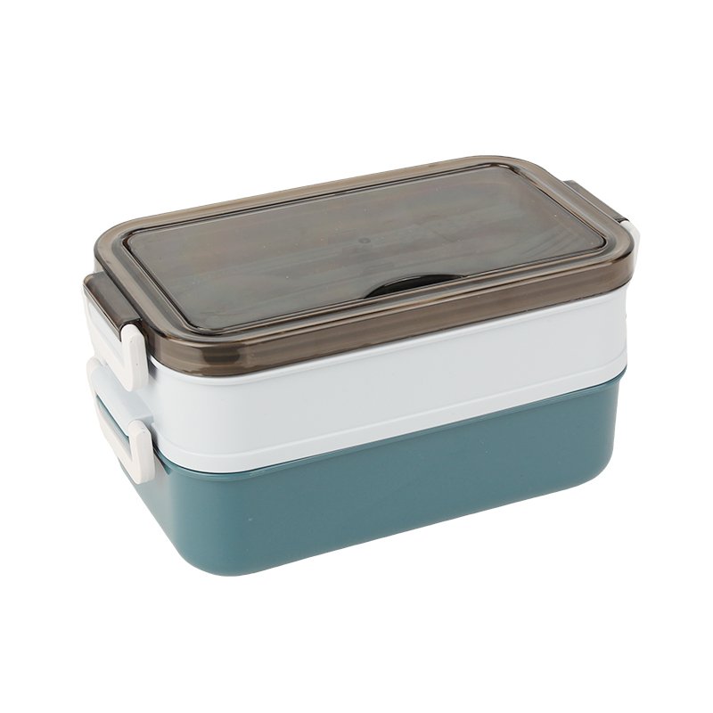 Factory price outdoor office microwave safe heating plastic adult lunch box with spoon Environmentally friendly and degradable