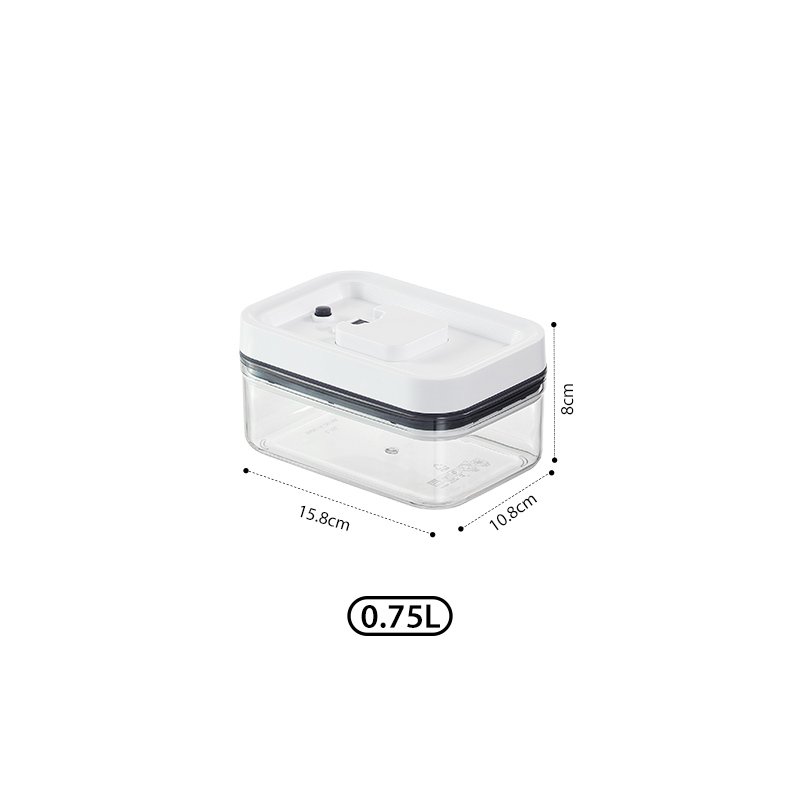 0.75L Plastic Airtight Kitchen Pantry Organizer Snack And Cereal Food Storage Container Box With Pop Button