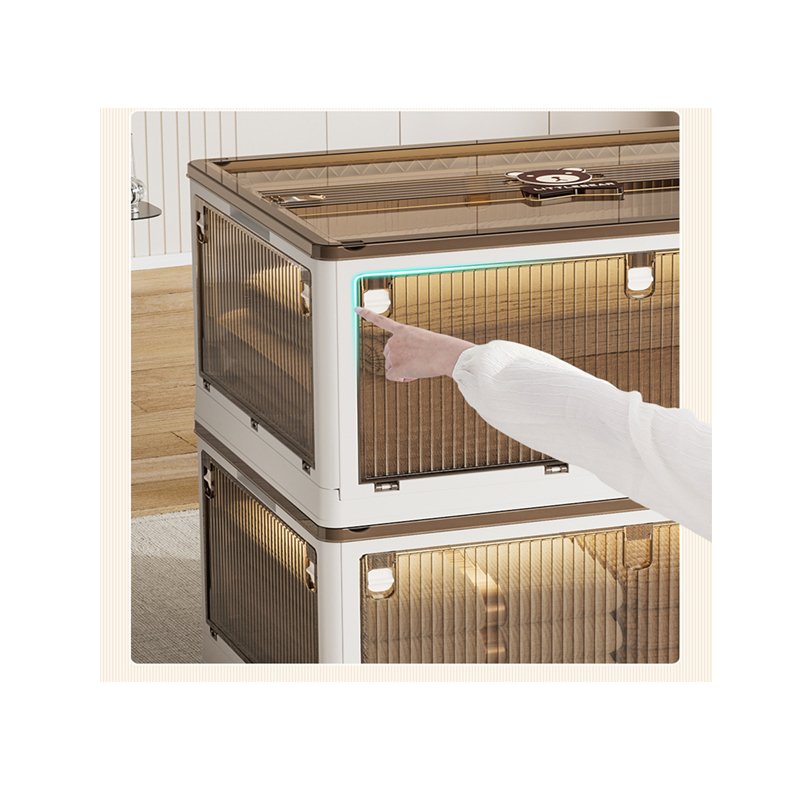 Car Camping Multifunctional Plastic Large Capacity Storage Bin Portable Folding Outdoor Storage Box with Wheels