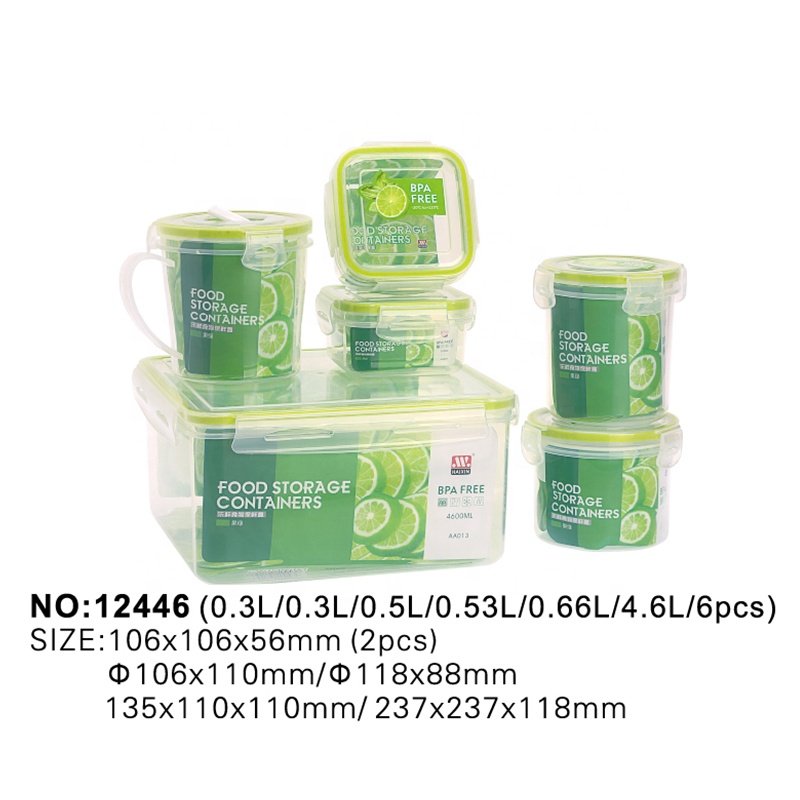 4-7pcs/Set Fridge Food Container Storage Box with Snap Lock Lids for Pantry Food Storage Containers