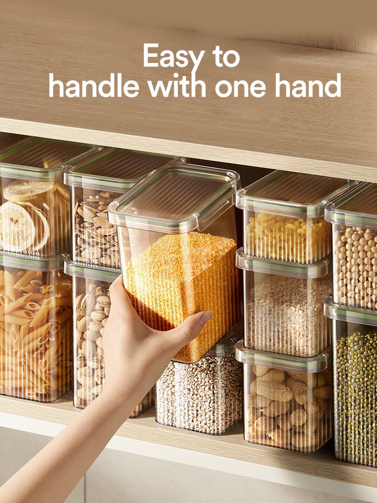 Storage organizer cereal dispenser small 450ML storage bottles & jars kitchen organizer food storage container with lids