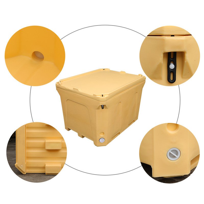L1230*W1030*H667mm LLDPE Large Capacity Food Seafood Storage Turnover Insulated Plastic Container for fish
