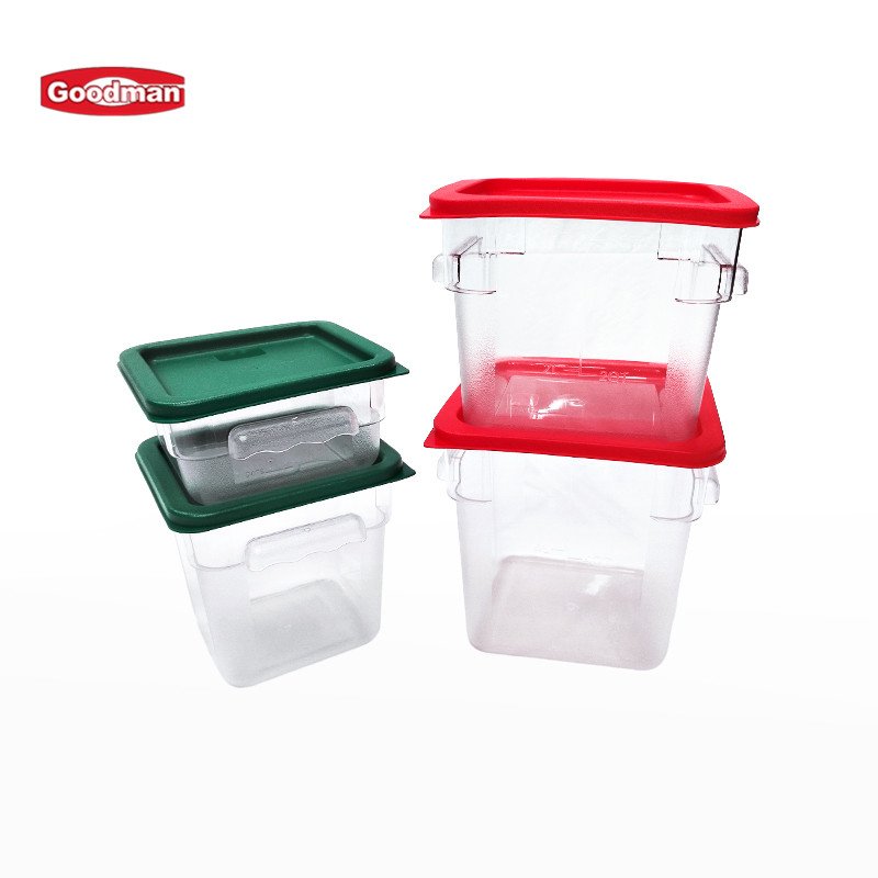 Heavy duty polycarbonate plastic ingredient bin PC food storage container with lid