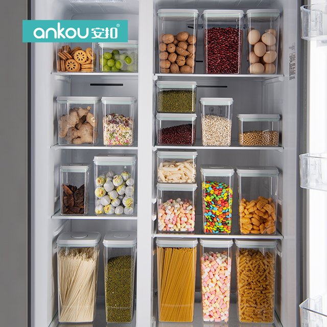 Eco-friendly Airtight Pantry Rice Cereal Food Container POP Button Container Airtight Multipurpose Plastic Food Container