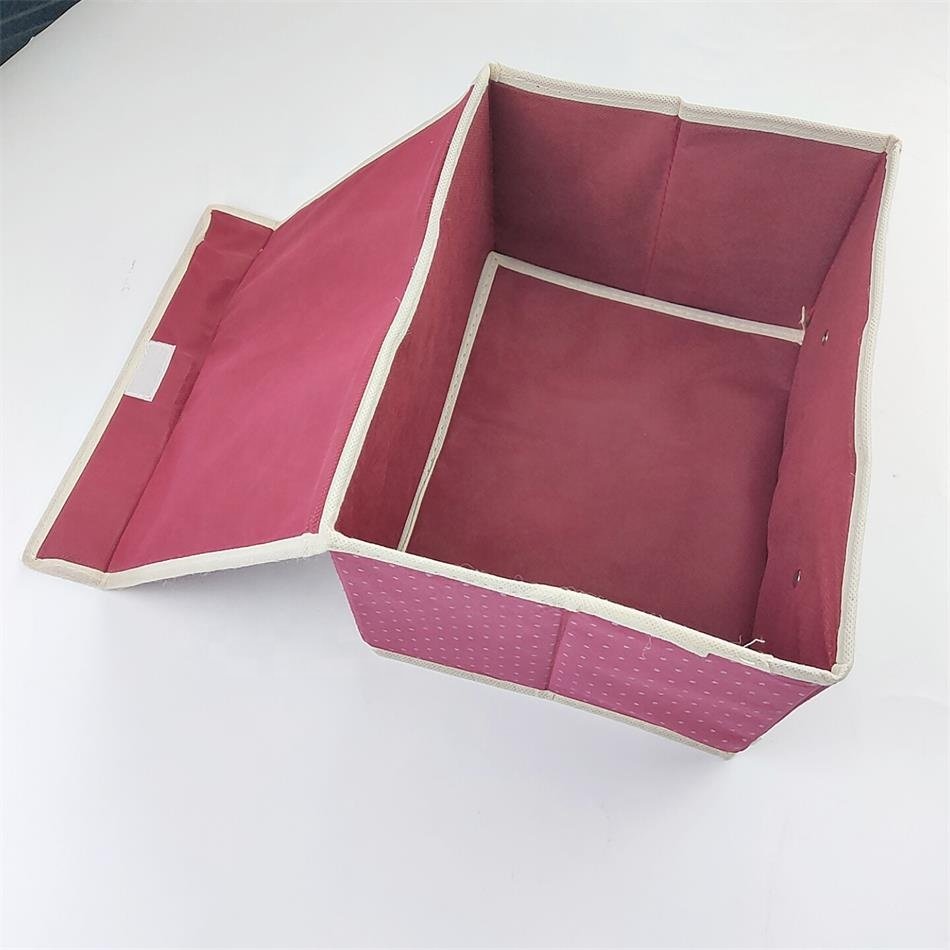 Promotional storage box foldable Collapsible Convenient non woven receiving box fabric clothing storage box