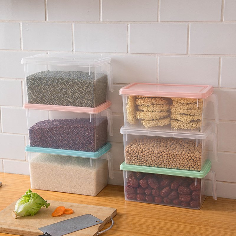 Rectangular Transparent Storage Box with Sealed Lid for Food Storage & Container