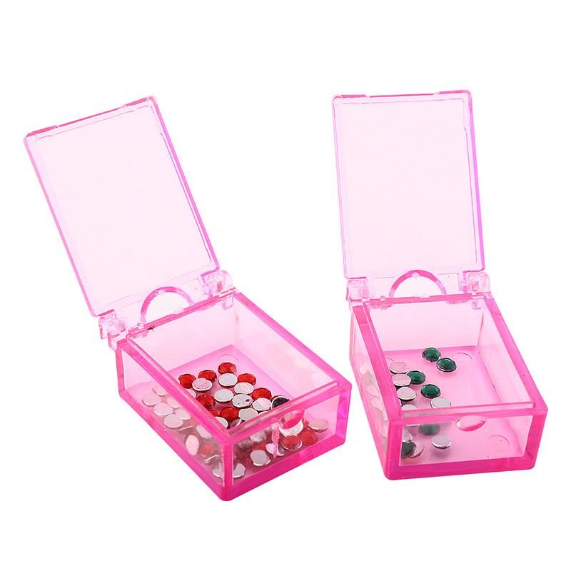 20 Slots Clear Plastic Nail Artnail storage box Organizer Holder Empty Plastic Storage Case