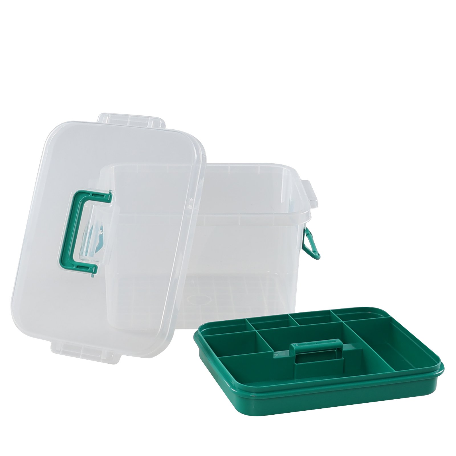 Wholesale transparent 15L plastic storage box with lid can be used as a storage box for household medical supplies