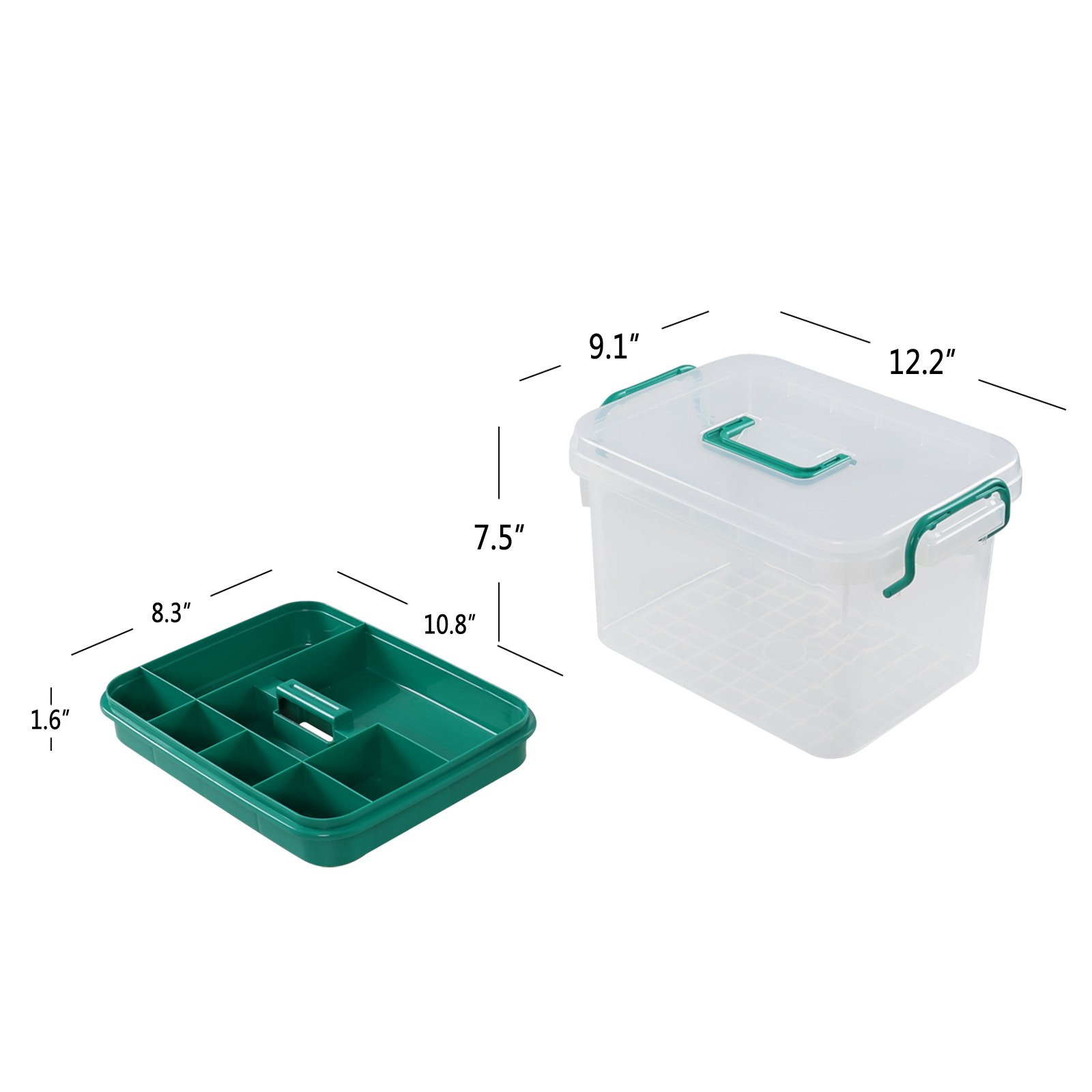 Wholesale transparent 15L plastic storage box with lid can be used as a storage box for household medical supplies