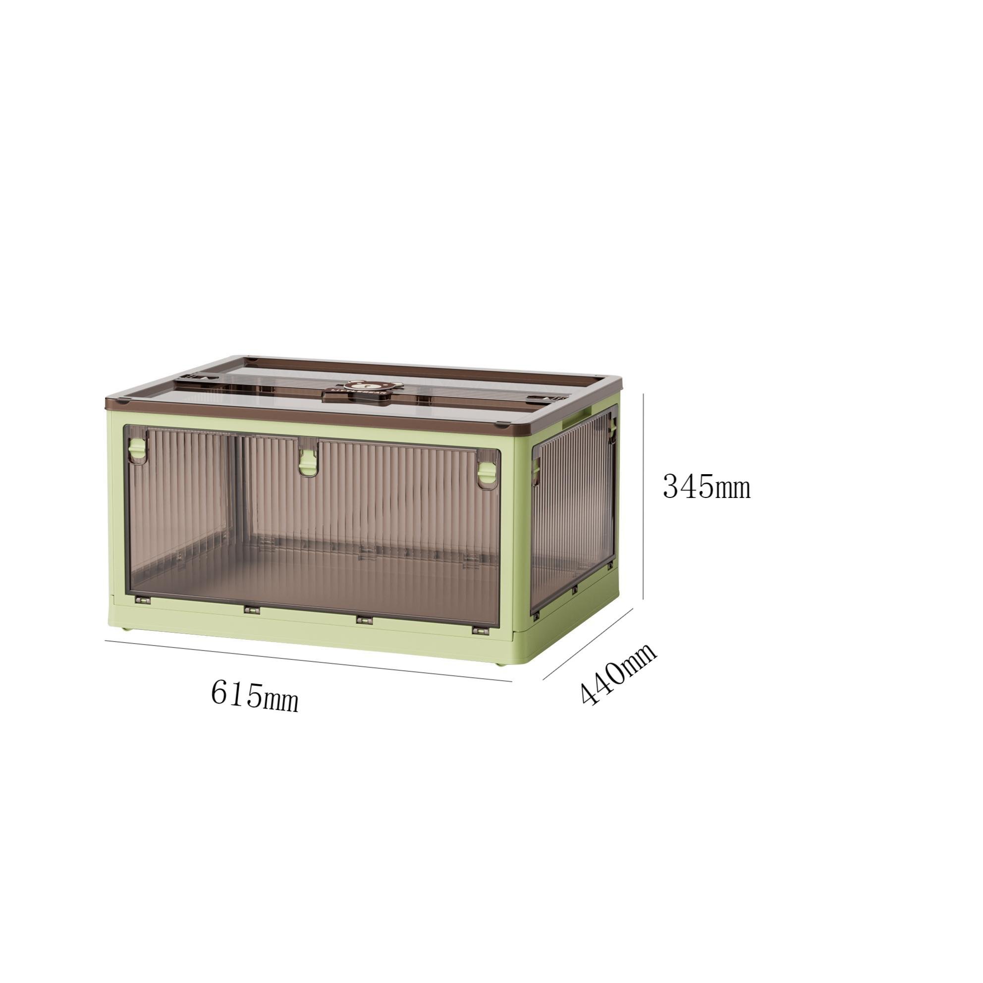 Custom Wholesale Stackable Foldable Plastic Clear Transparent Foldable Storage Boxes Container Storage Box