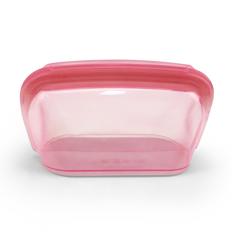 Color customization 1000ML Double Zip-lock 100% Full Grade Silicone Small Travel Carrying Storage Bag Food Fresh Keeping Bag