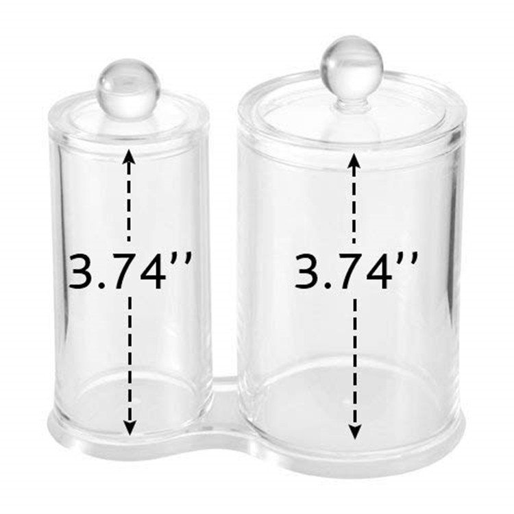 Cylindrical cotton swab storage box transparent set makeup cotton storage bucket dust proof toilet storage