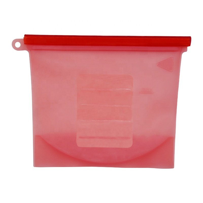 Benhaida 1000ml Food Grade Approved Silicone Food Storage Bag Leak Proof Storage Bag Zip