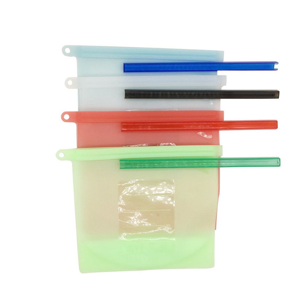 Benhaida 1000ml Food Grade Approved Silicone Food Storage Bag Leak Proof Storage Bag Zip
